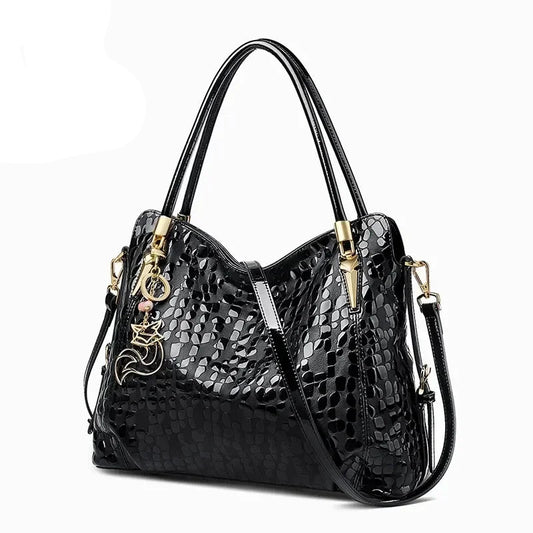 FOXER Women’s Large Sequin Leather Tote Bag