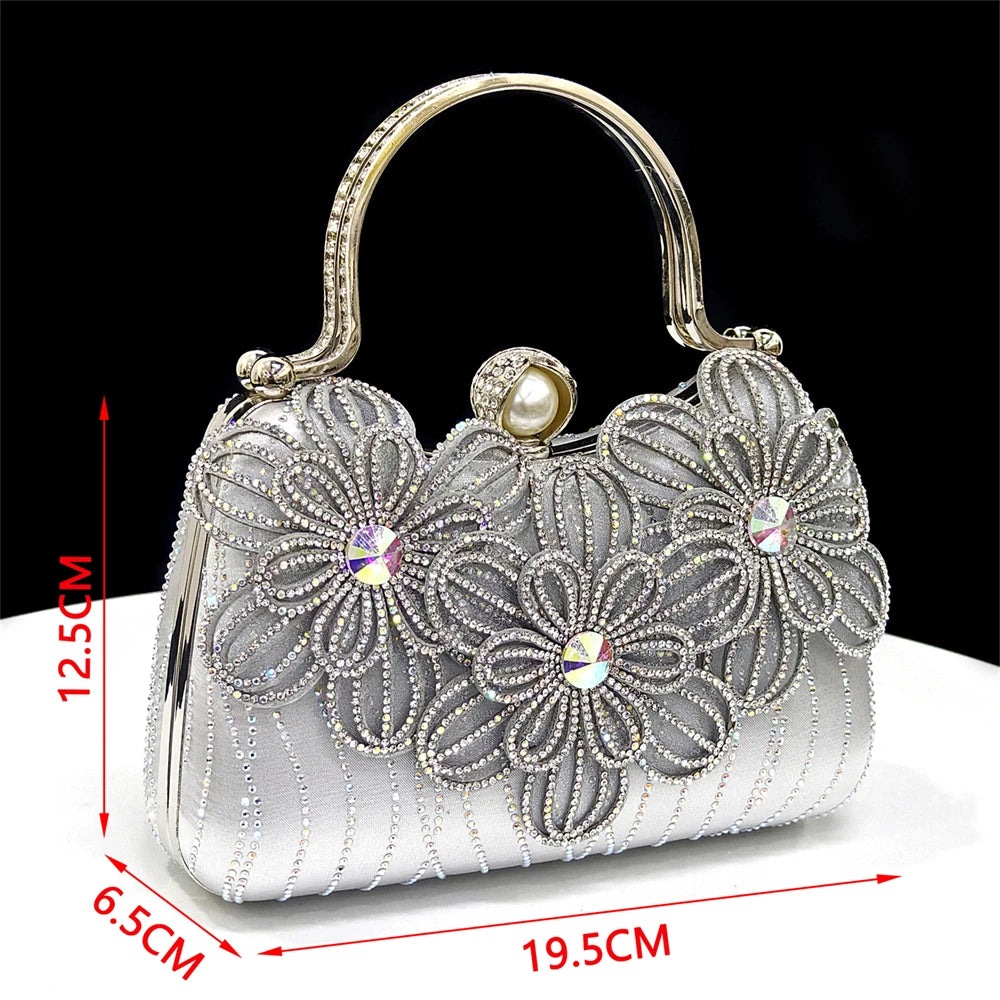 Party Shoes and Bag Heel Decoration Pure Elegant Flower