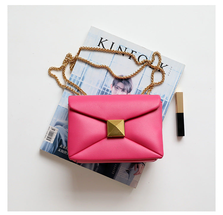 Genuine Leather Square Crossbody Bag