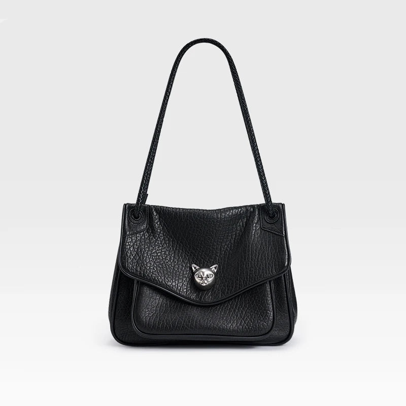 Soft Leather Chain Tote Bag