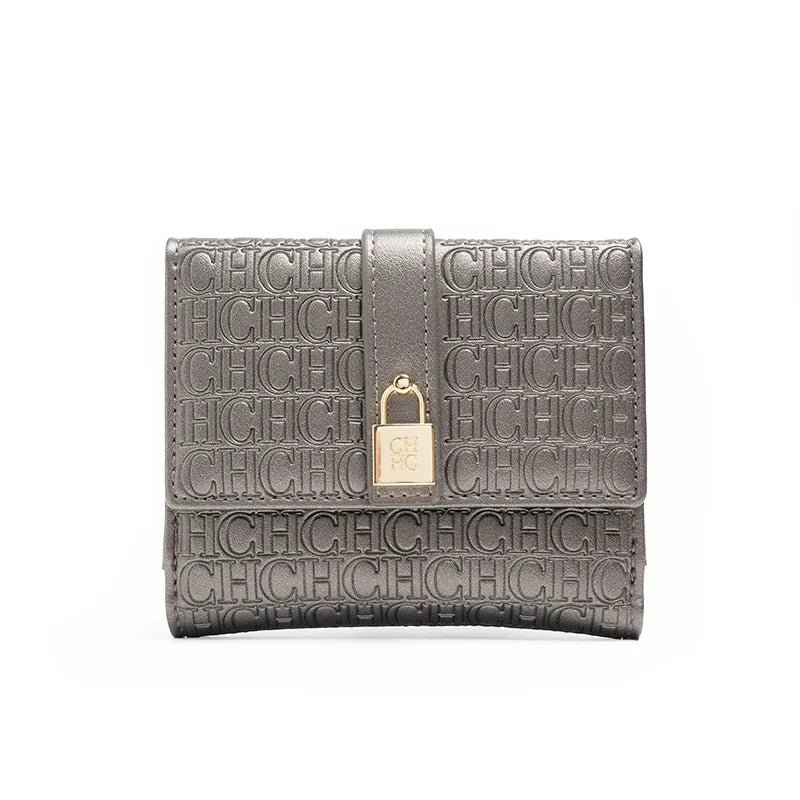 CH Fashion Versatile Letter Print Design Wallet Premium Feeling Wallet High Quality Standard Wallet Ladies Temperament Style