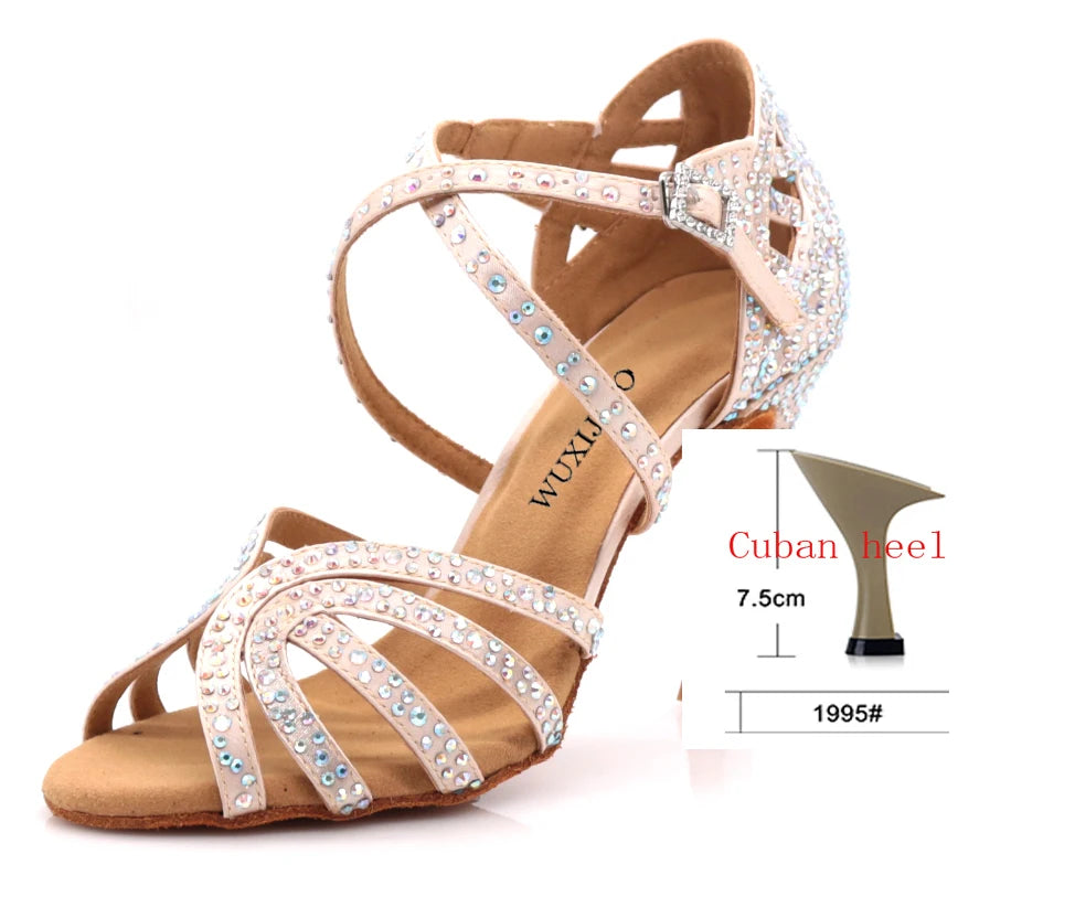 WUXIJIAO Jazz Shoes Latin Dance Shoes Female Latin Salsa