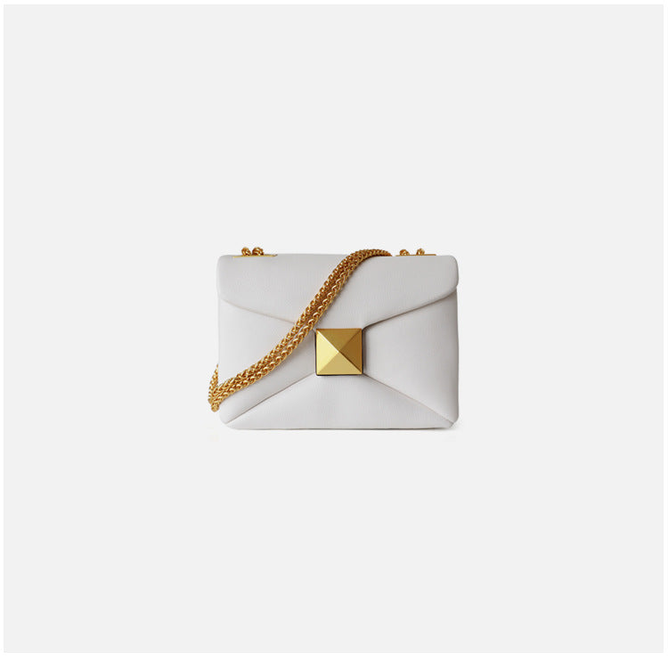 Genuine Leather Square Crossbody Bag