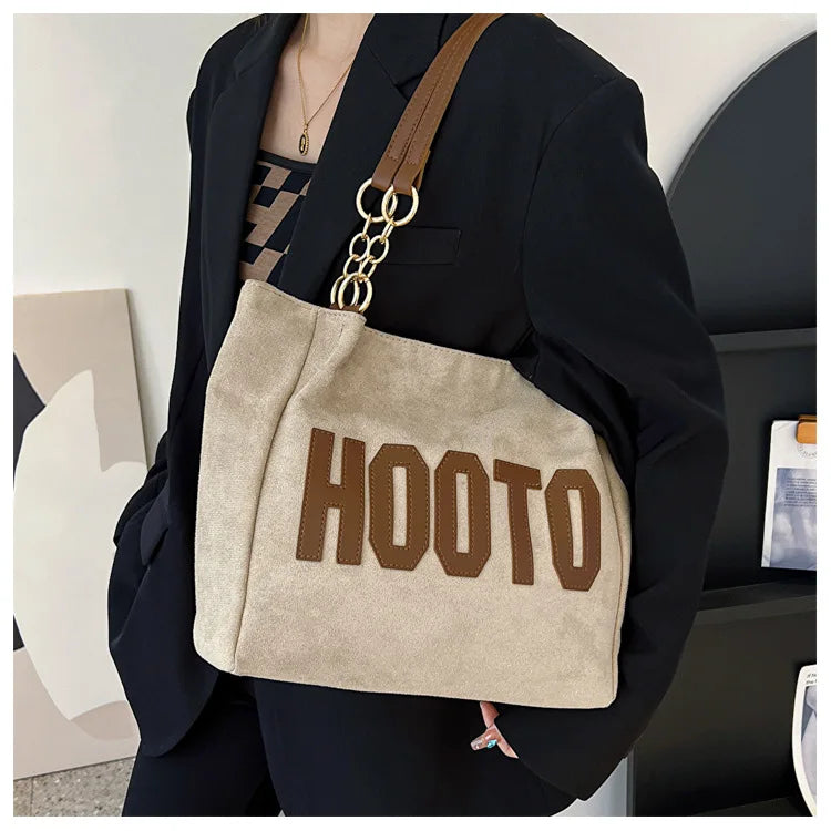 Solid Color Shoulder Bag