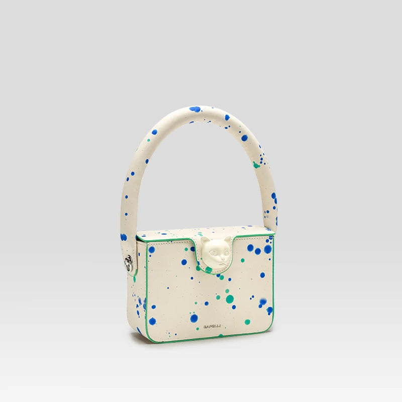 Genuine Leather Boxy Shoulder Bag