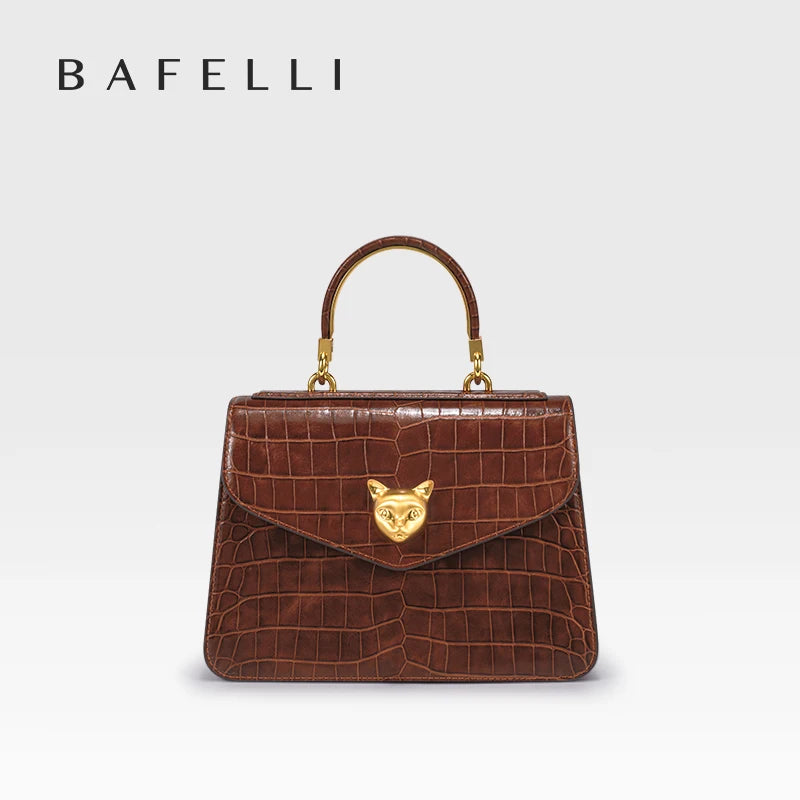 2026 Crocodile Pattern Leather Handbag