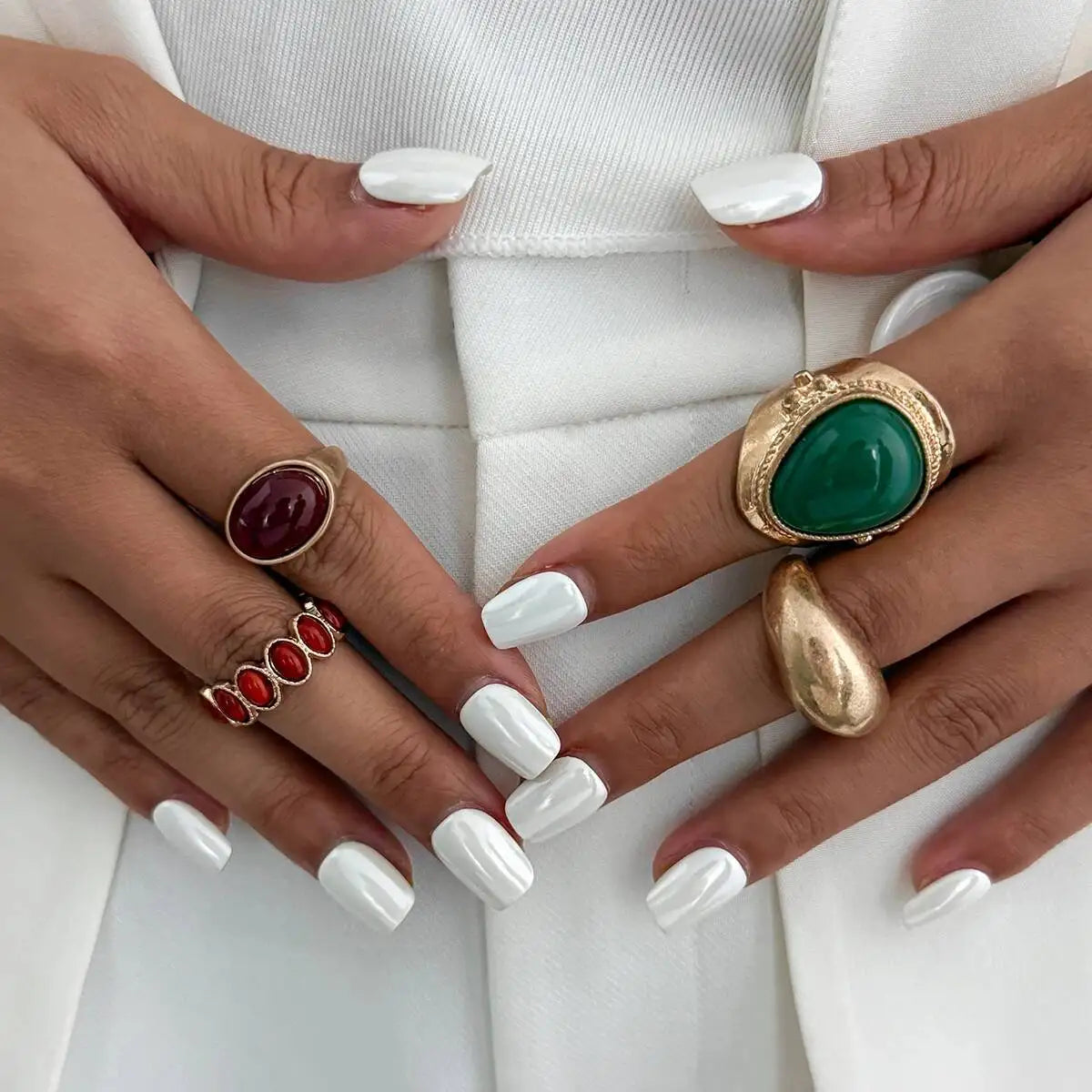 Colorful Acrylic Ring Set