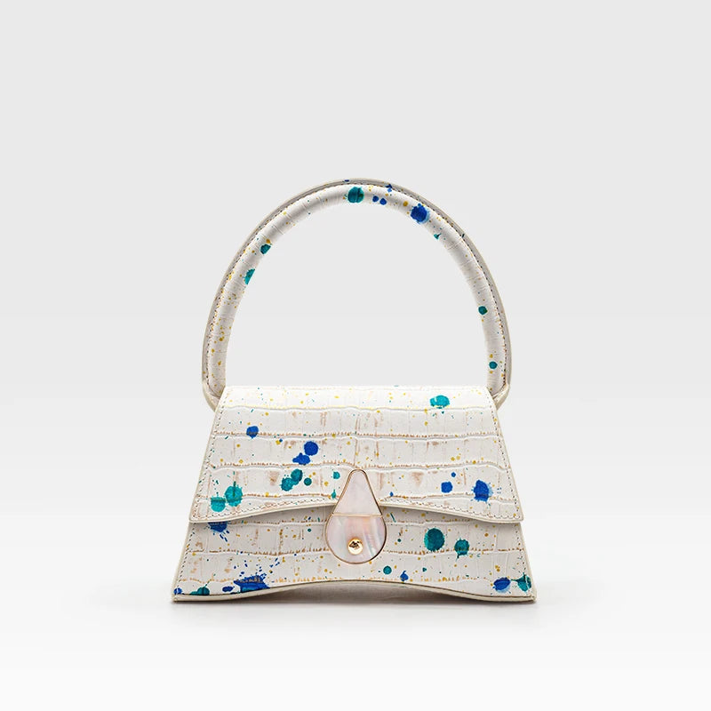 BAFELLI K Gold Leather Shoulder Bag