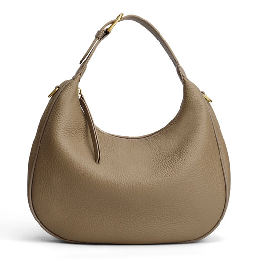 Genuine Cowhide Mini Hobo Crossbody Bag