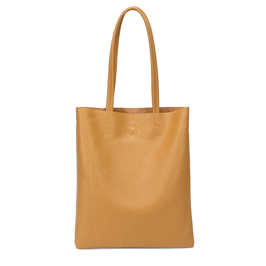 YANATARI Blue Cowhide Leather Bucket Bag