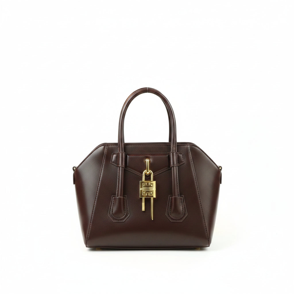 Classic Leather Crossbody Tote Bag