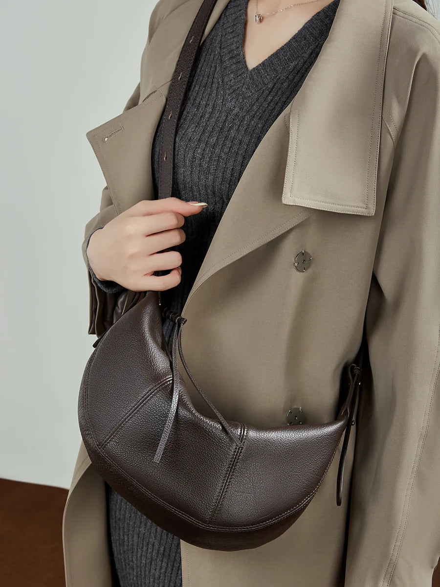 YANATARI Soft Leather Dumpling Crossbody Bag