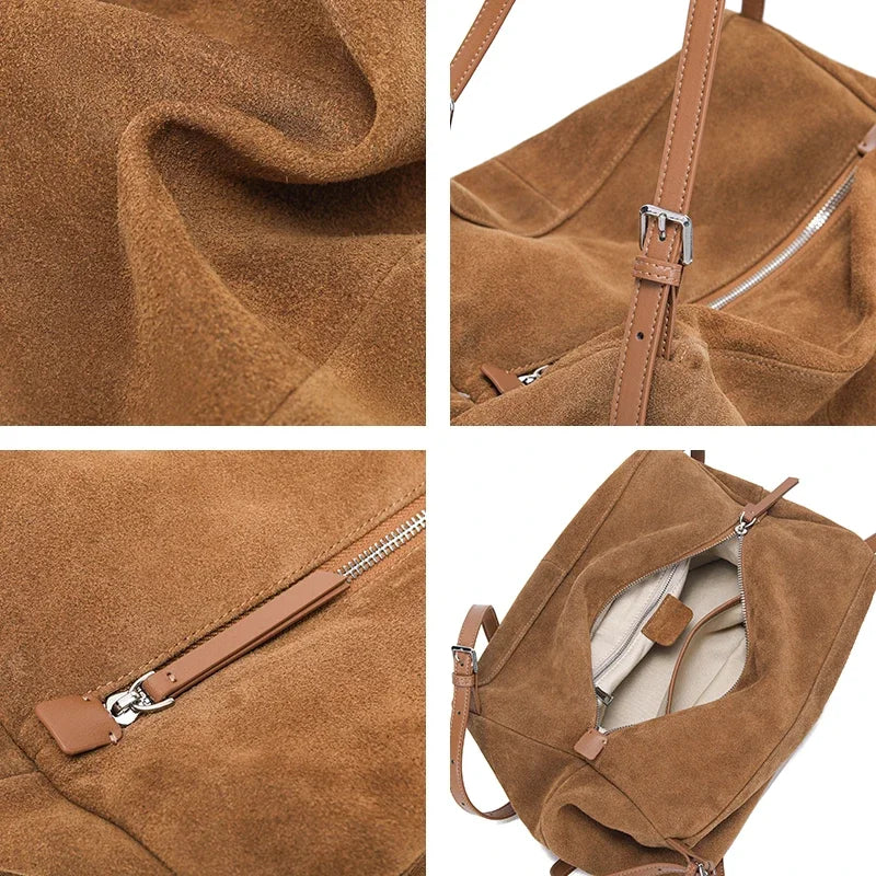 Genuine Leather Commuter Tote Bag