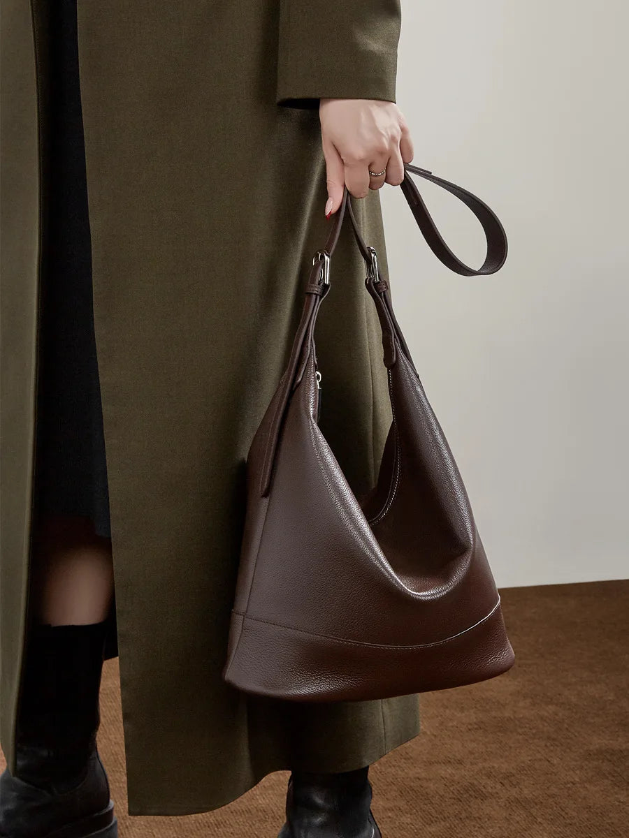 YANATARI Soft Leather Large-Capacity Tote