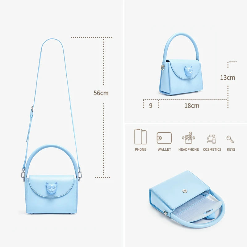 BAFELLI Cat Leather Mini Handbag