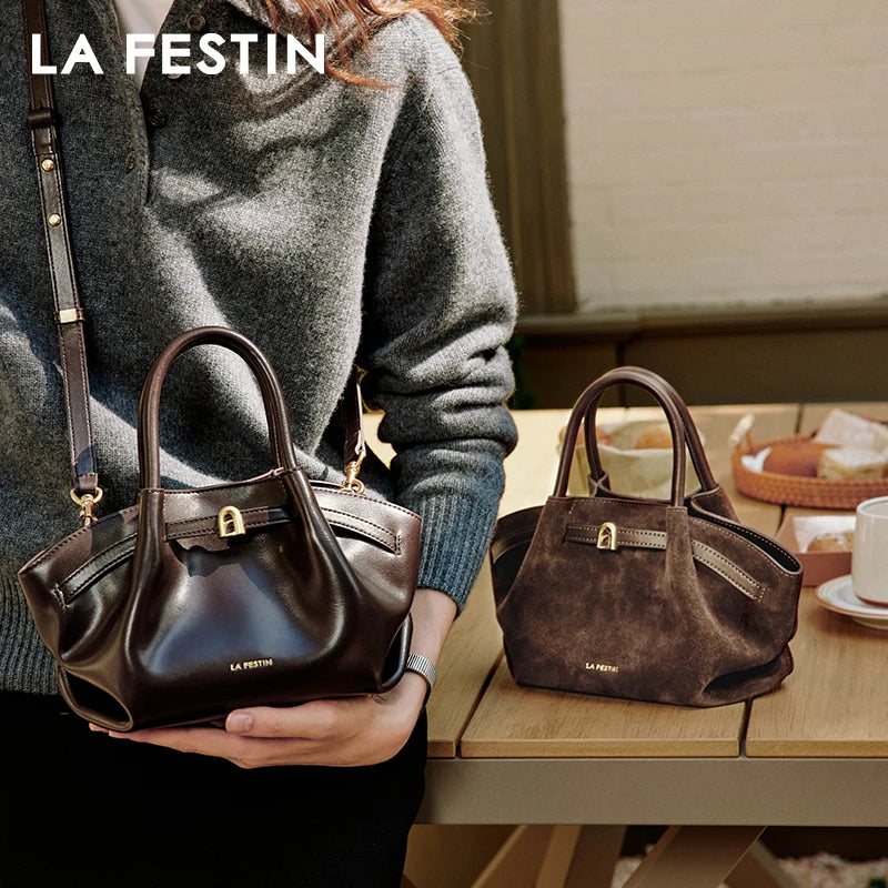 LA FESTIN Leather Bucket Bag