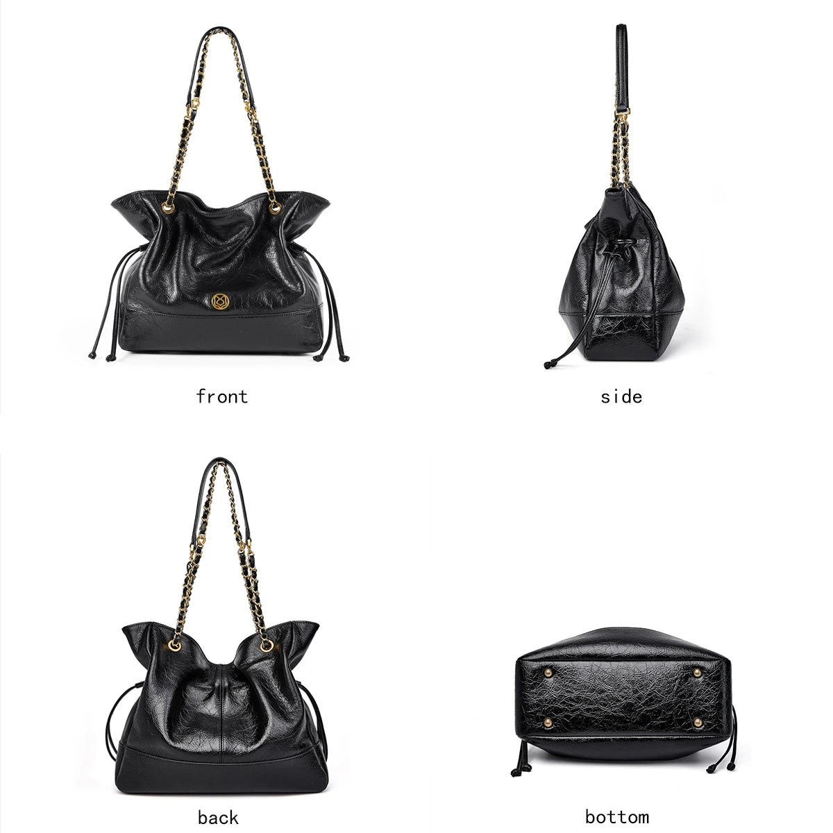 FOXER Women’s Large Leather Bucket Bag