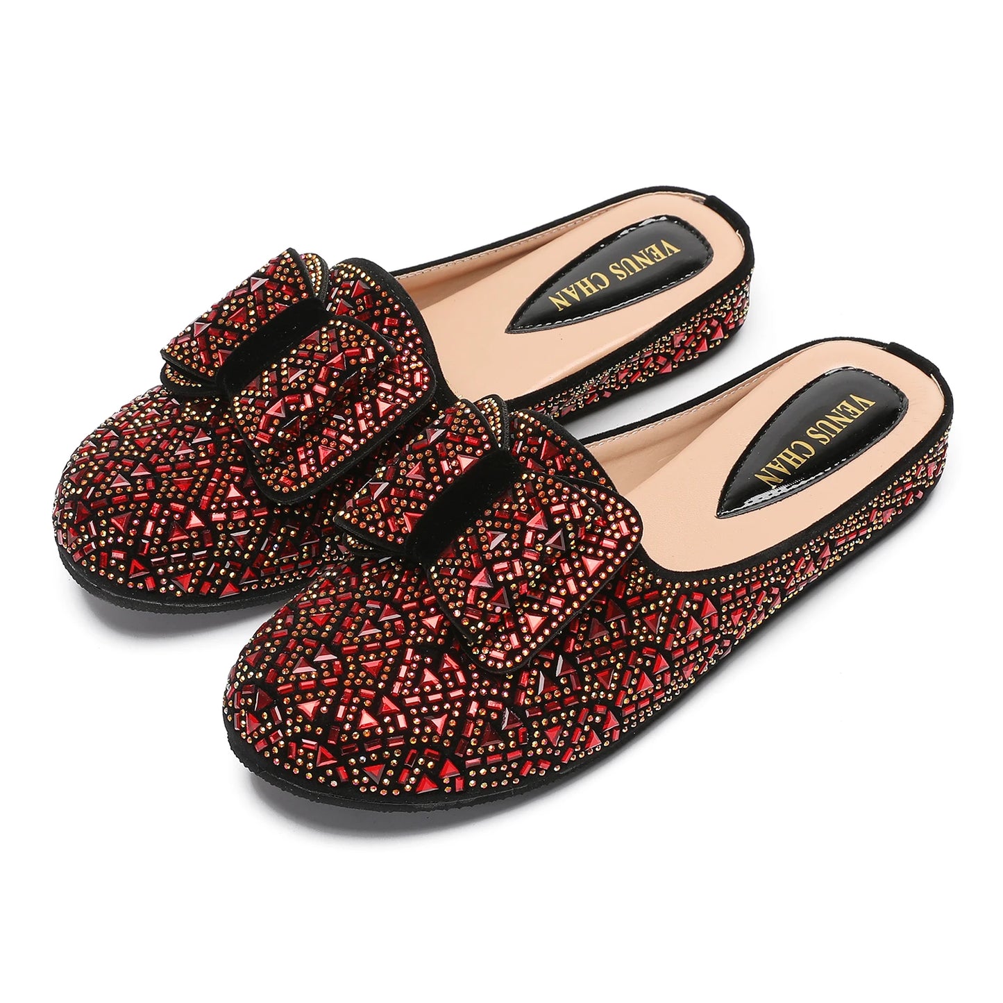 Nigeria Gold Color Half Shoes Comfortable Party Slippers Elegant