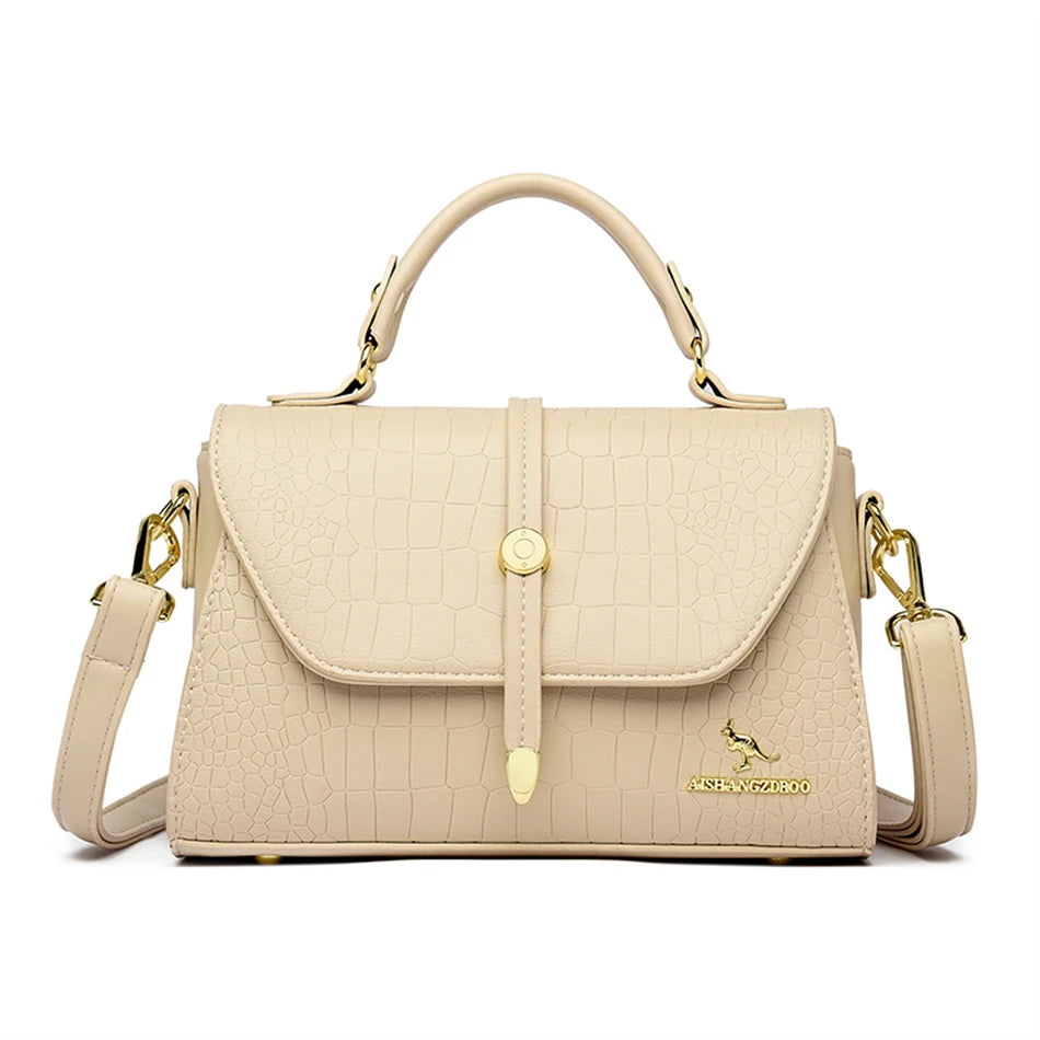 Crocodile Leather Crossbody Handbag