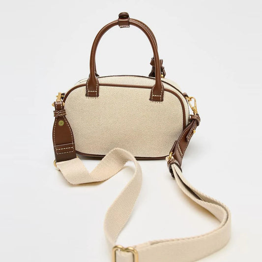Canvas Bowling Bag Designer Handbags Luxury Wide Strap Shoulder