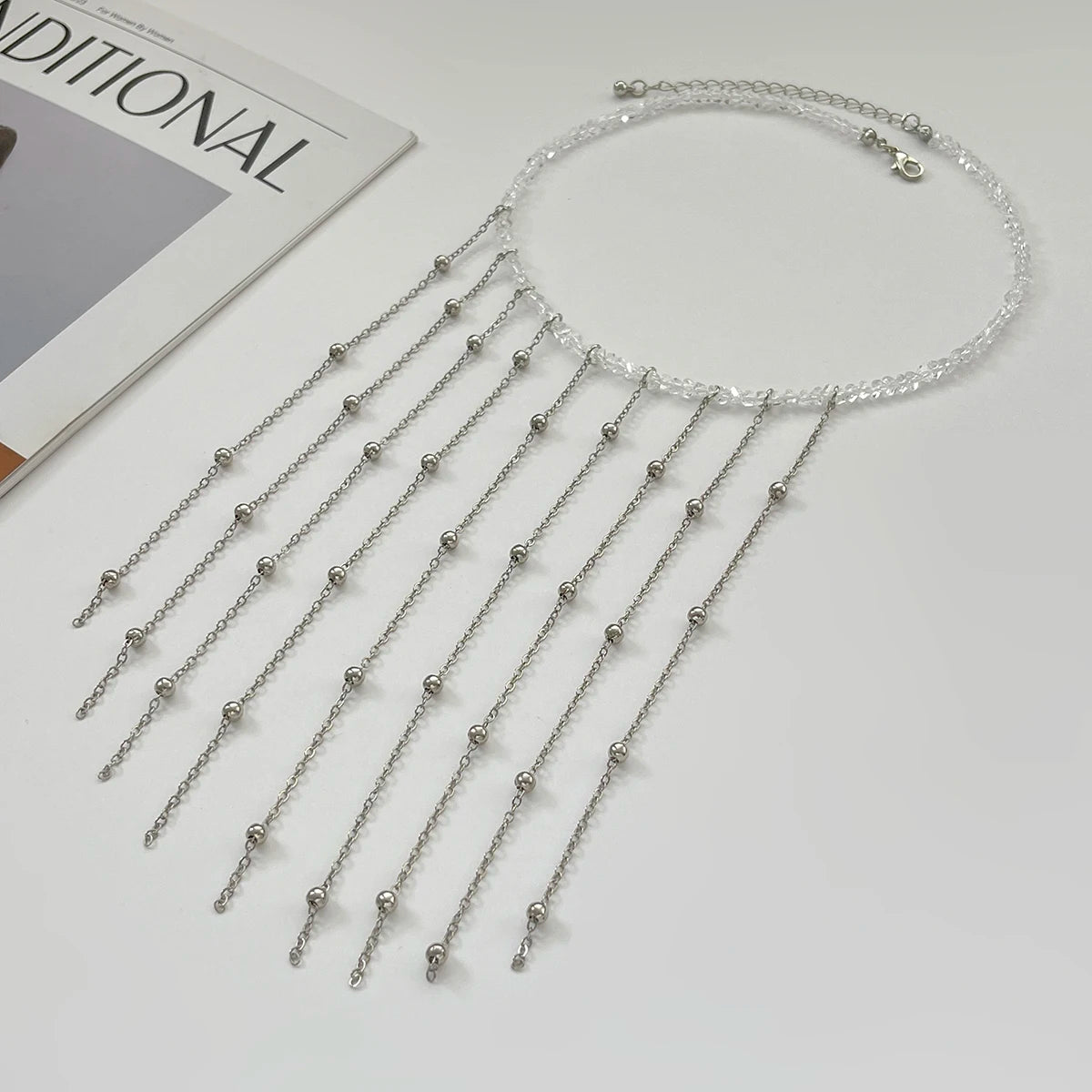 Pearl Tassel Choker Necklace