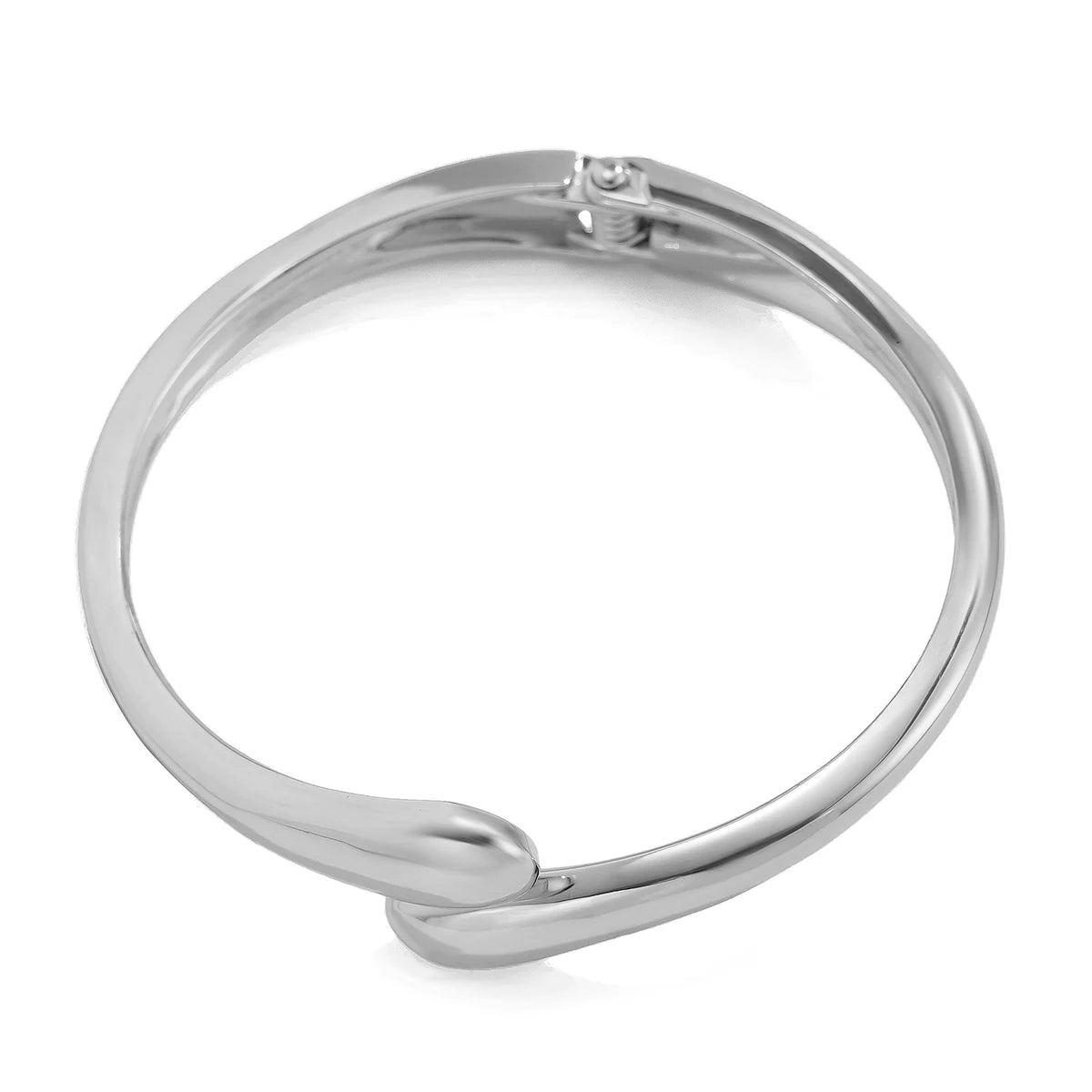 Creative Water Drop Wide Metal Bangle Gold Color Geometric Twisted Bracelets