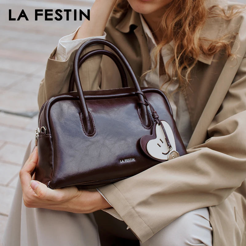 LA FESTIN Large Leather Crossbody Bag