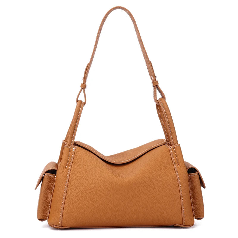 Minimalist Leather Hobo Bag