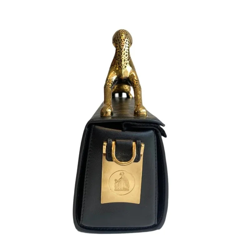 Elegant Gold Leaf Box Clutch Bag for Women