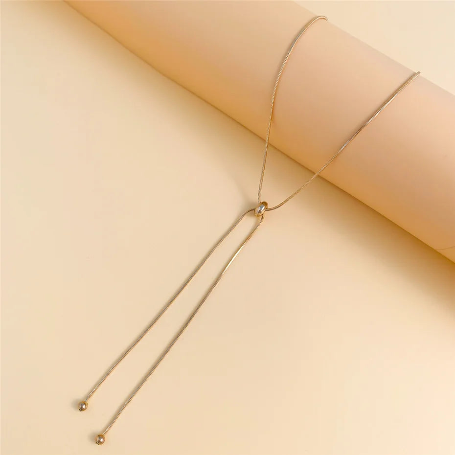 Snake Chain Ball Pendant Choker