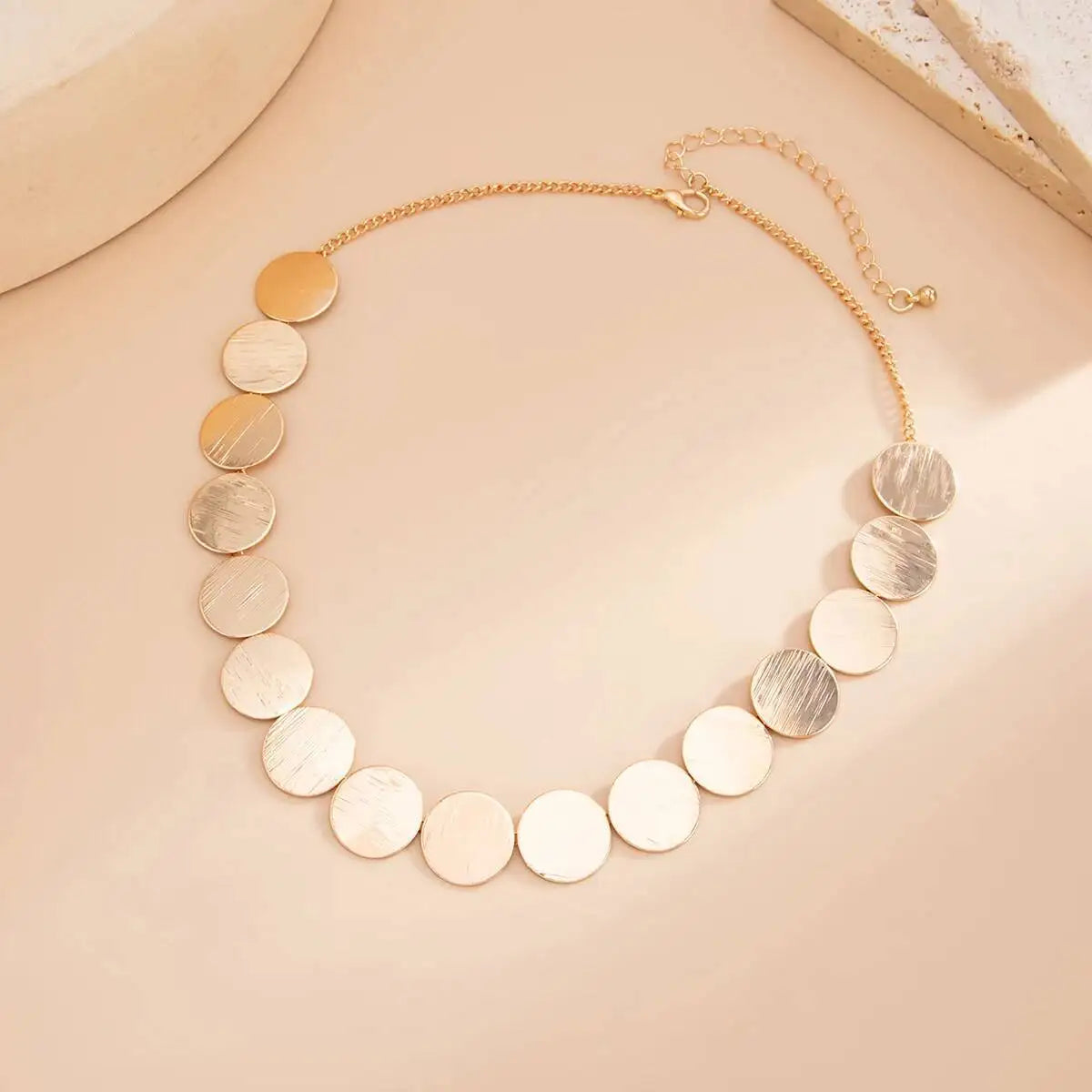Elegant Metal Sequin Choker