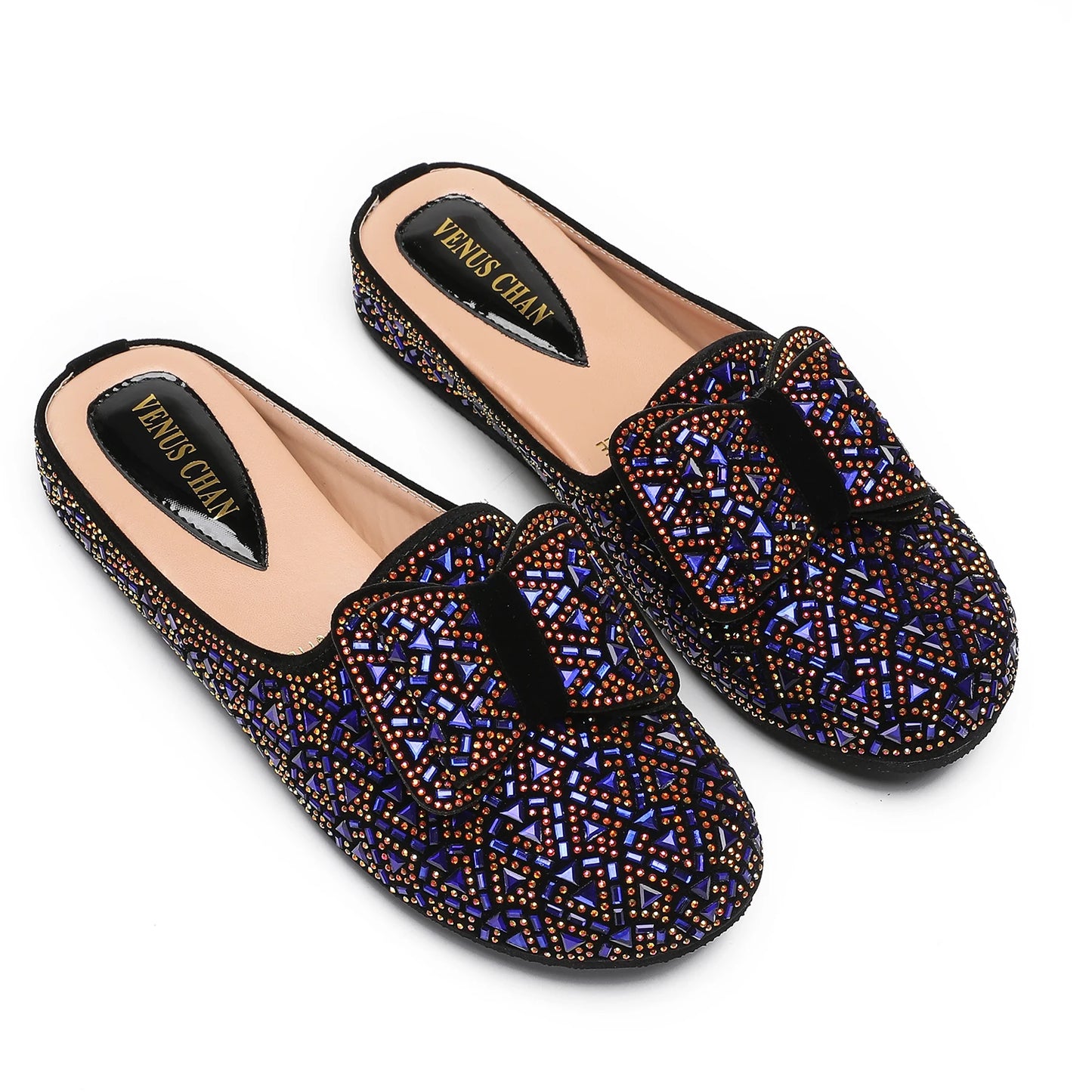 Nigeria Gold Color Half Shoes Comfortable Party Slippers Elegant
