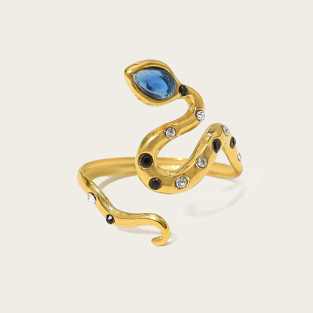Crystal Snake Ring
