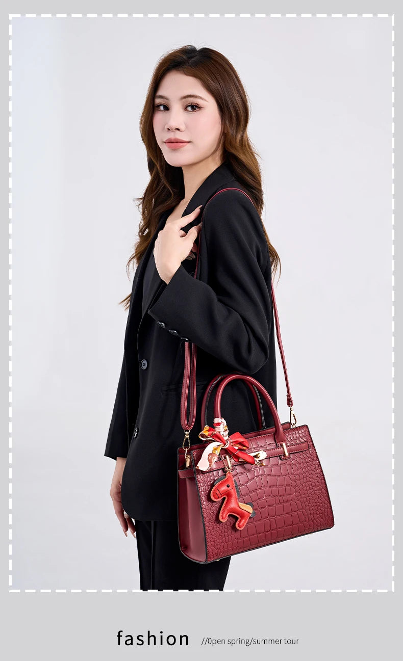 Large Capacity PU Crossbody Bag
