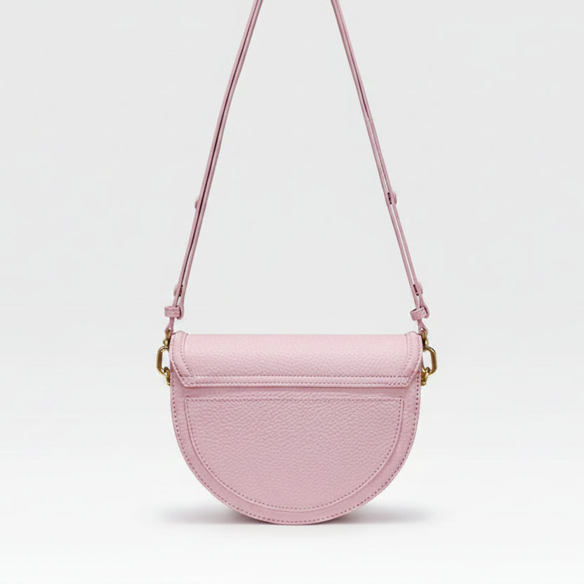 Designer Half-Moon Leather Crossbody Bag