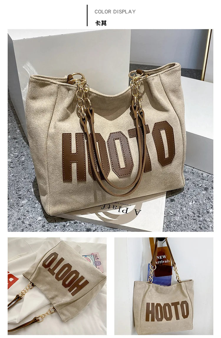 Solid Color Shoulder Bag