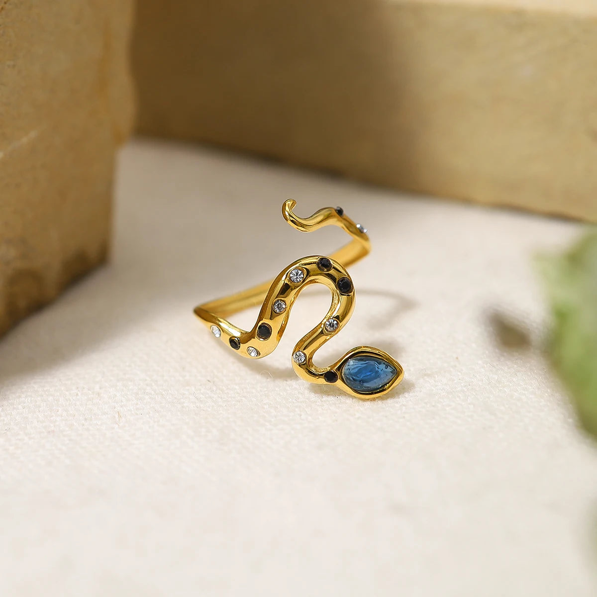Crystal Snake Ring