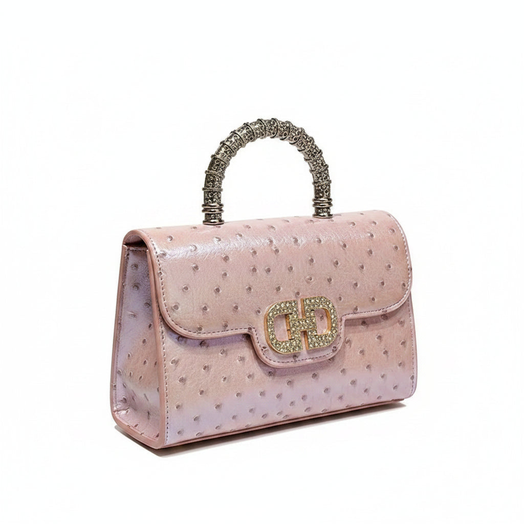 Ostrich Pattern Crossbody Handbag