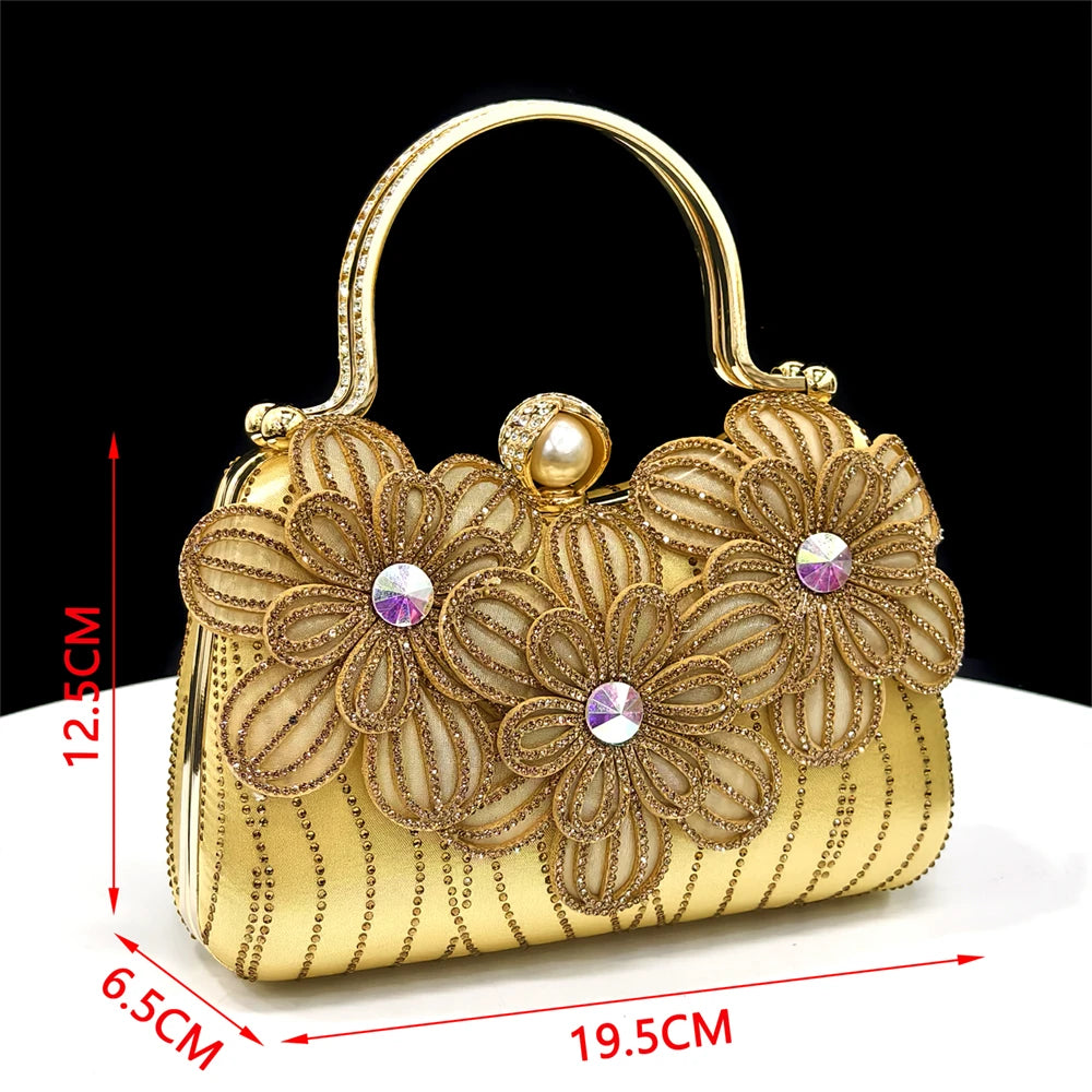 Party Shoes and Bag Heel Decoration Pure Elegant Flower