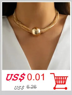 Snake Chain Ball Pendant Choker