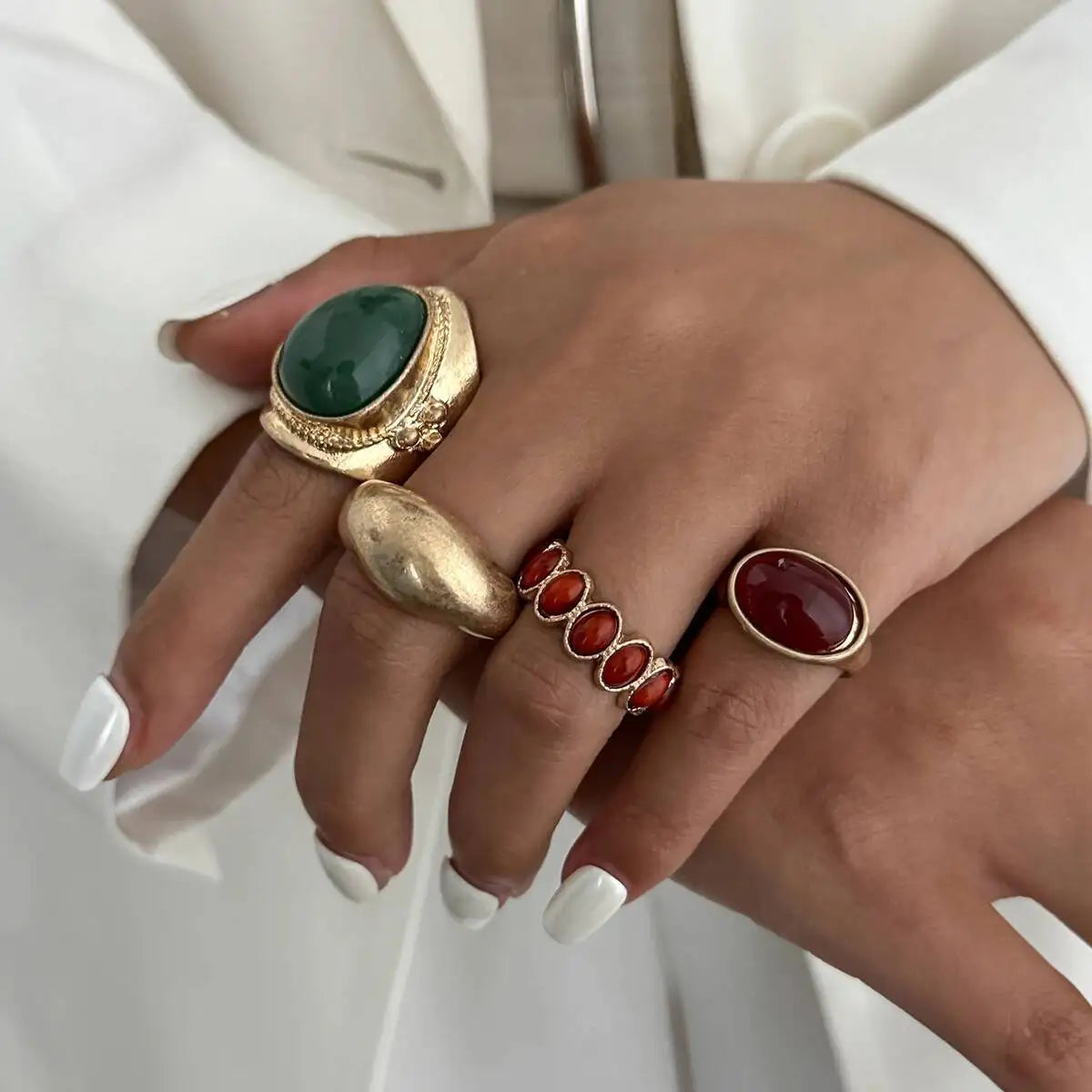 Colorful Acrylic Ring Set
