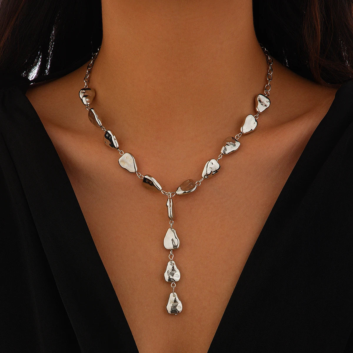 Y-Shaped Tassel Pendant Necklace