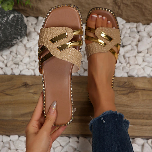 Slippers Summer Style Braided Versatile Casual Sandals Soft Sole