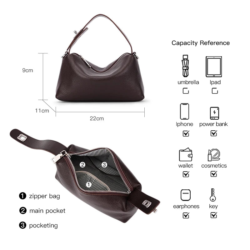 Mini Leather Hobo Bag