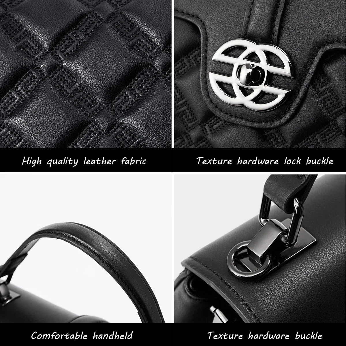 FOXER Quilted Genuine Leather Crossbody Bag