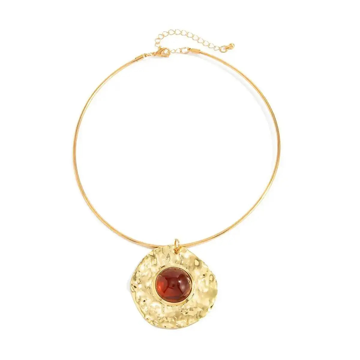 Resin Round Pendant Choker