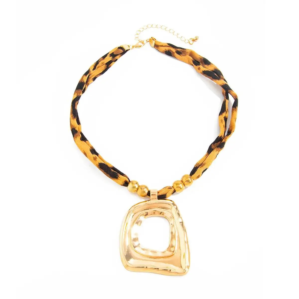 Geometric Gold Pendant Necklace