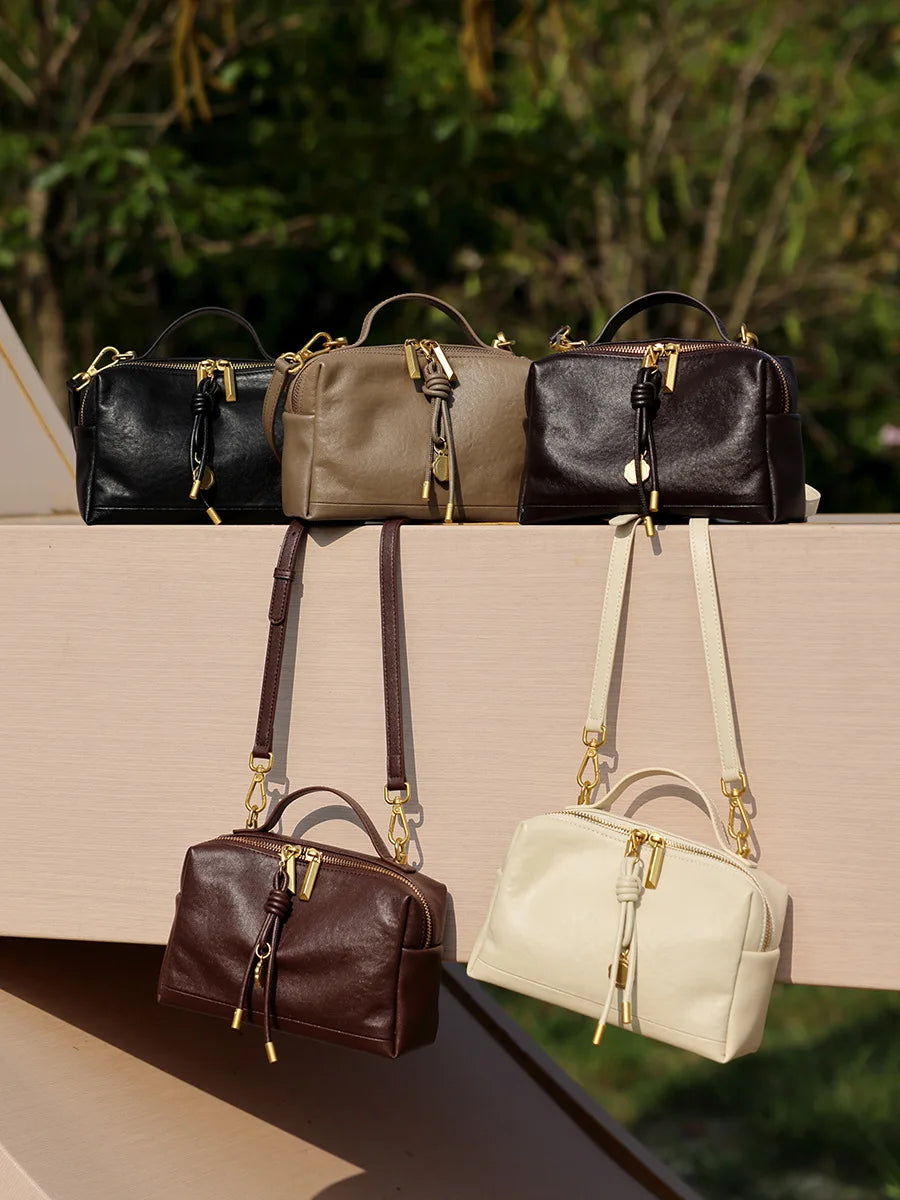 YANATARI Cowhide Leather Satchel 2026