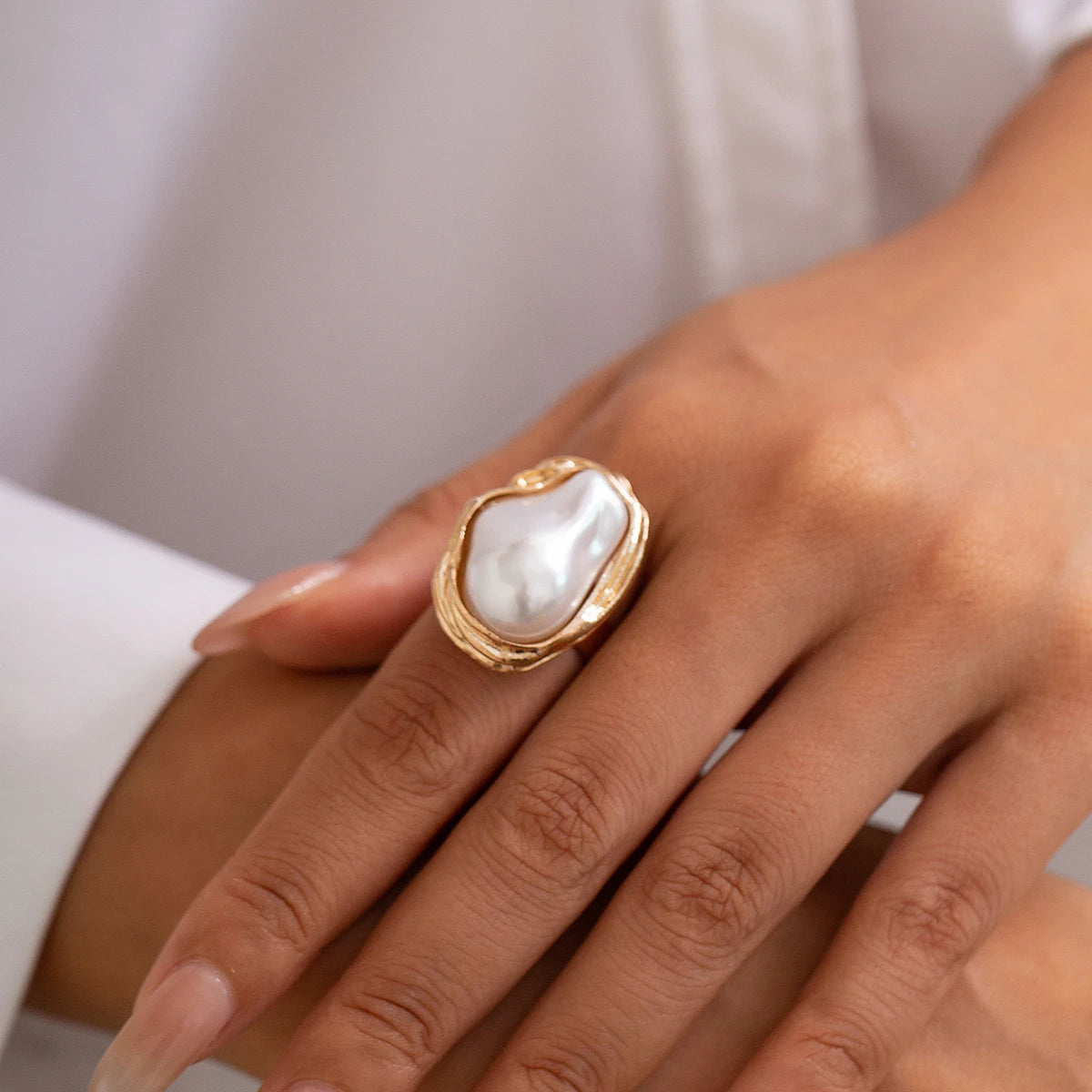 Baroque Pearl Ring
