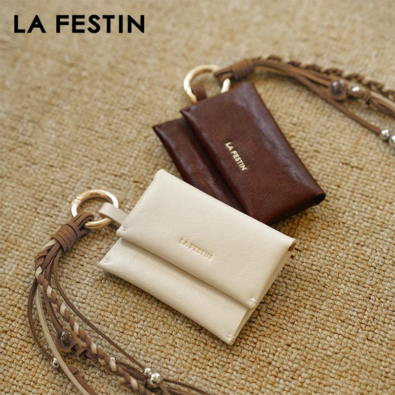 LA FESTIN Leather Bag Charm Keychain